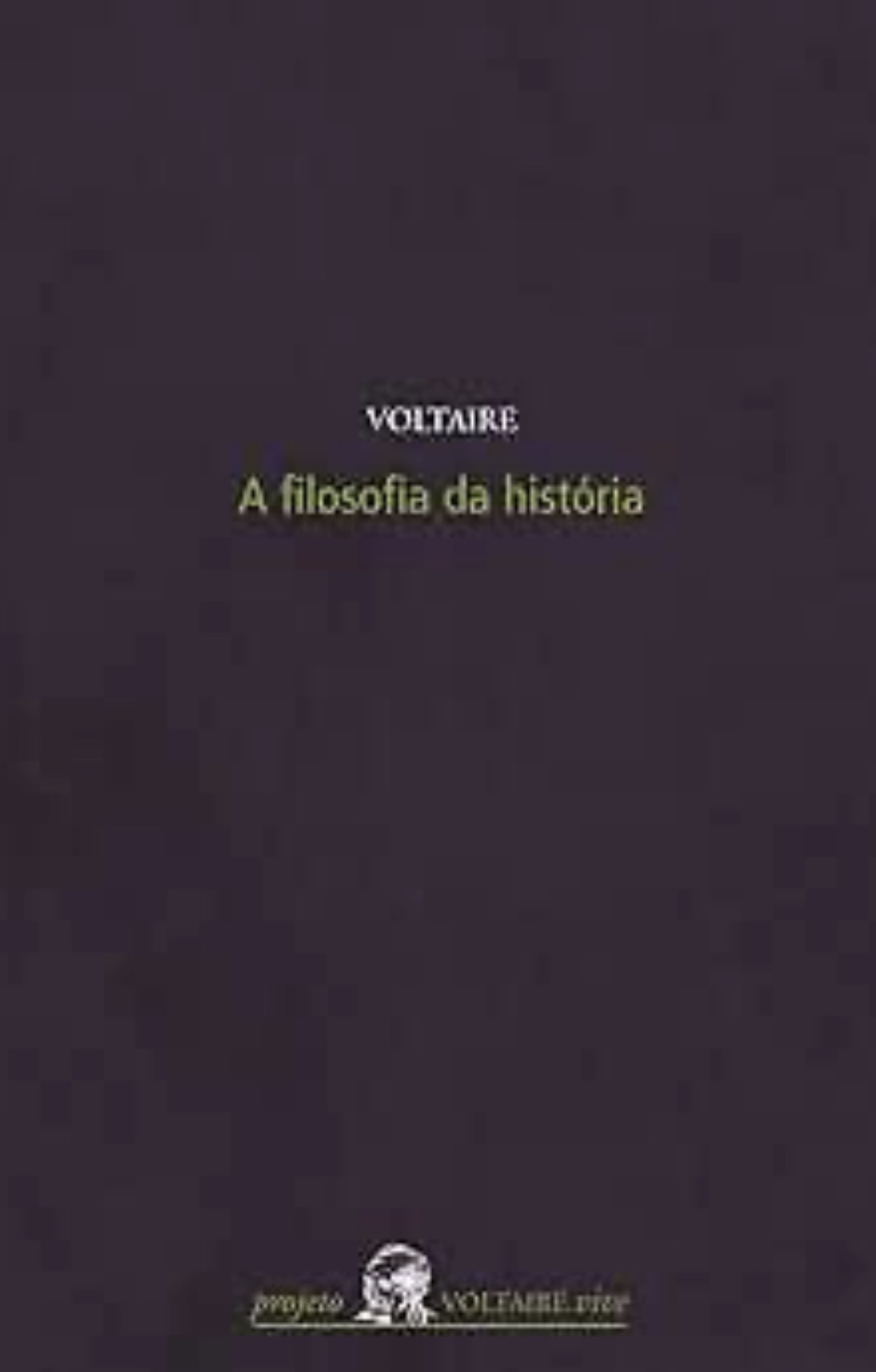 Capa de A filosofia da história