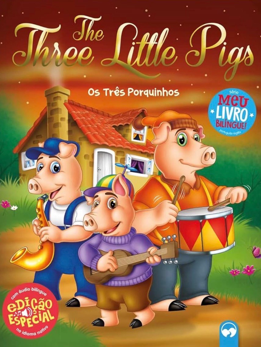 Capa de The Three Little Pigs/ Os três porquinhos