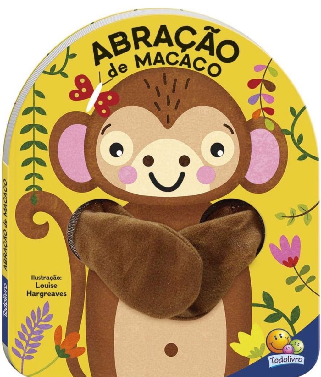 Capa de Livro Dedoche - Abração: Abração de Macaco