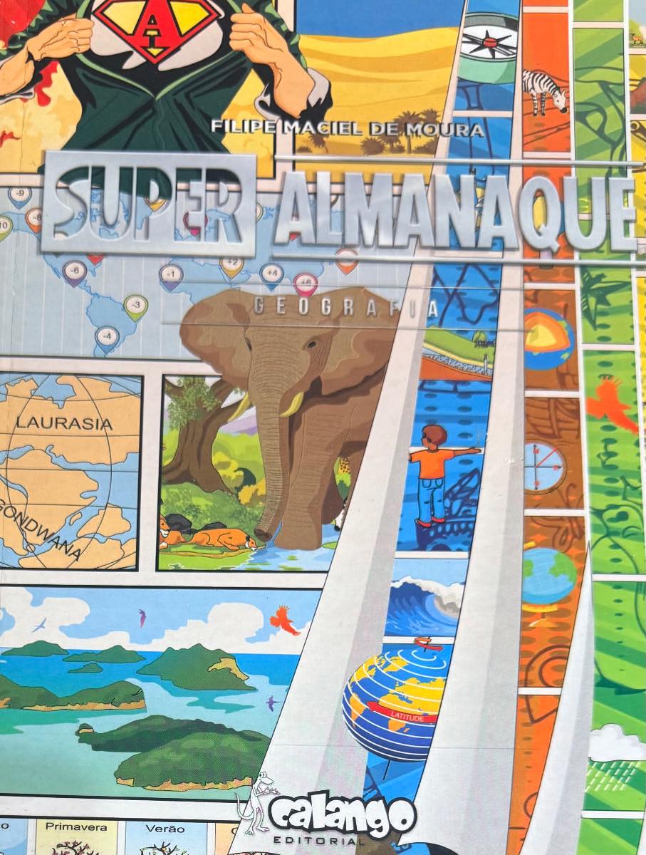 Capa de Super almanaque ilustrado de geografia