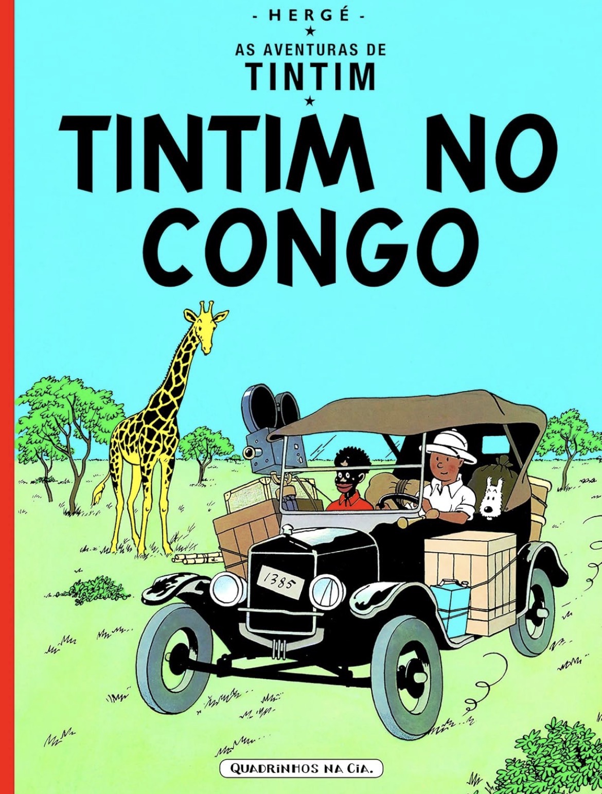 Capa de As aventuras de TinTim- Tintim no Congo