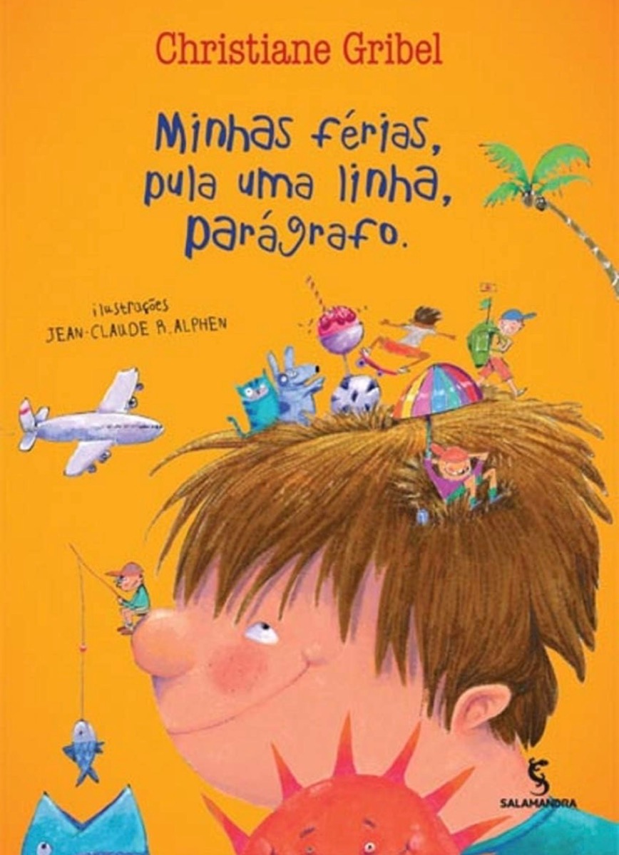 Capa de Minhas férias, pula uma linha, parágrafo