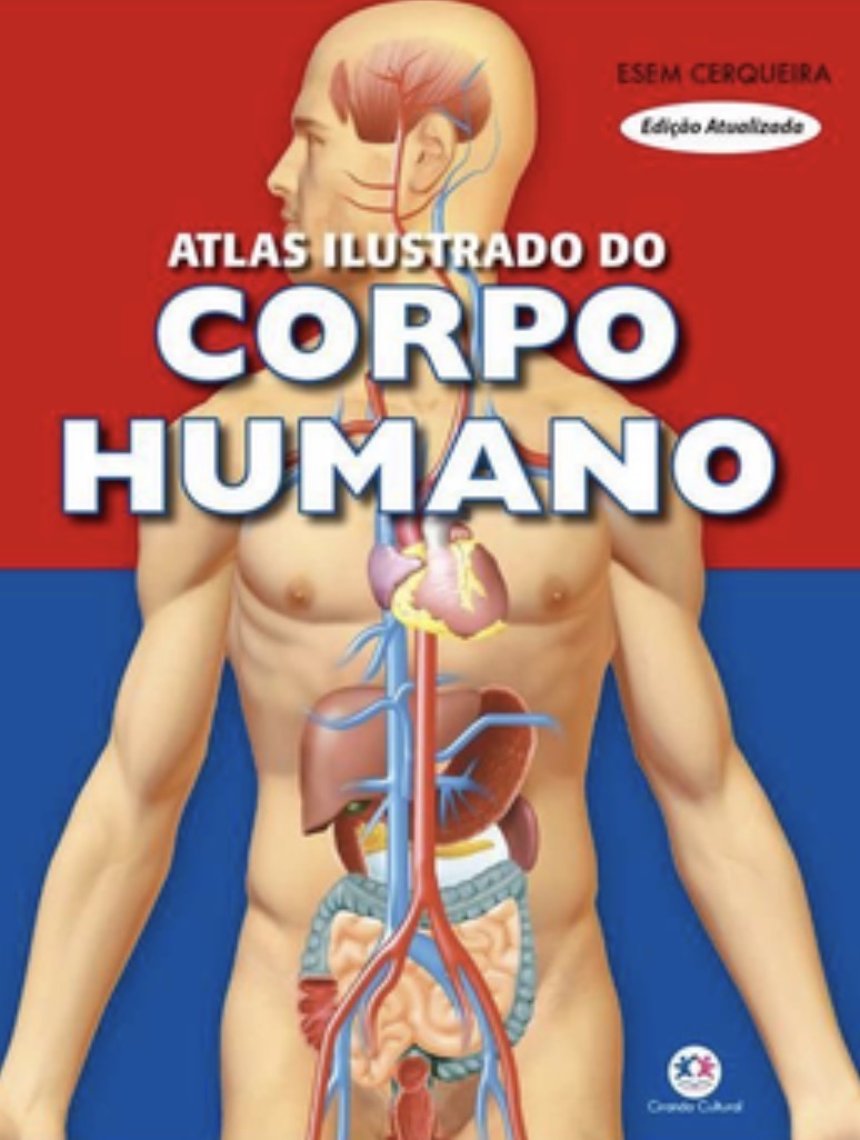 Capa de Atlas Ilustrado do Corpo Humano Mágico